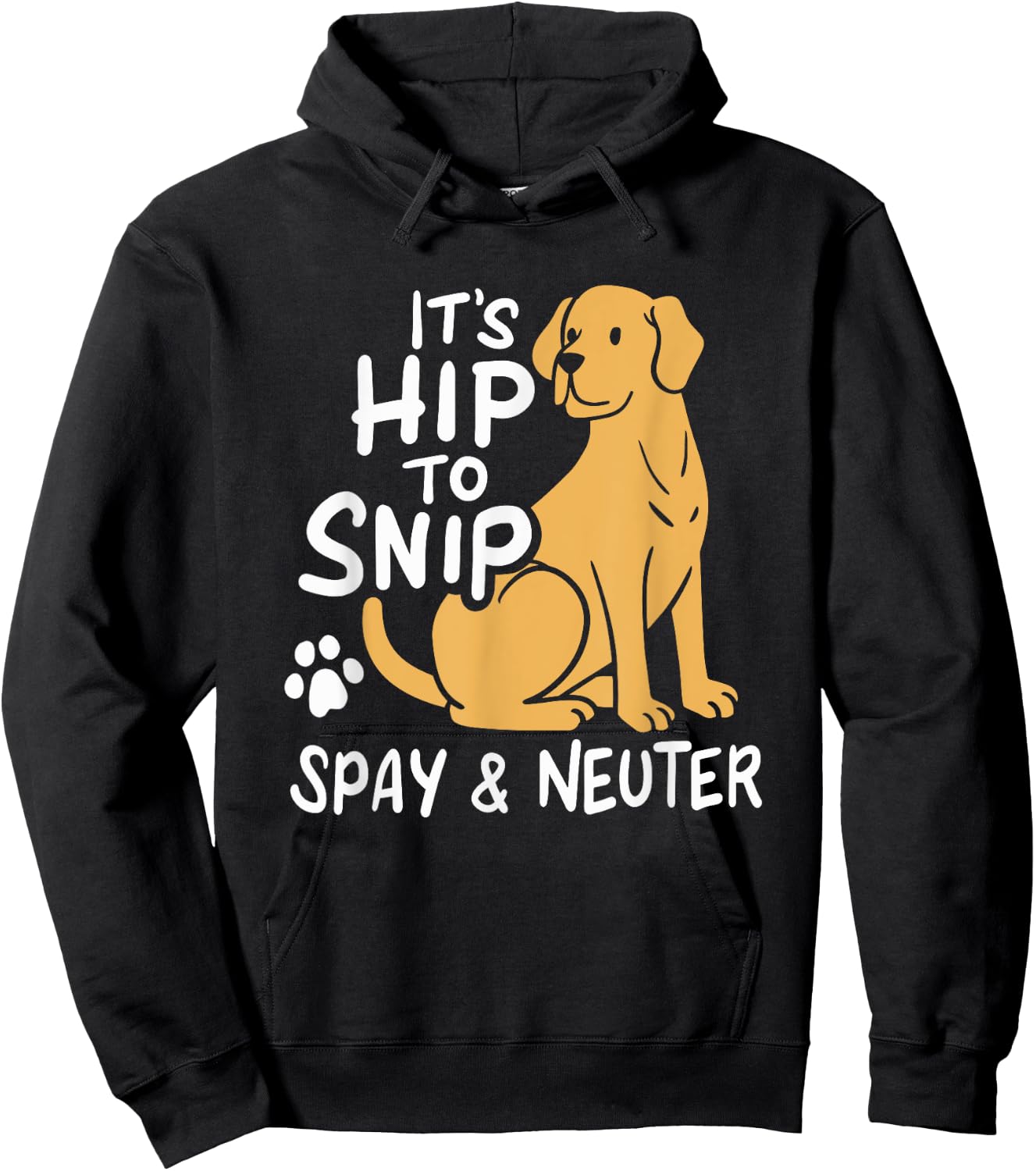 It's Hip To Snip | Spay & Neuter Awareness | Animal Rescue Hoodie - Hoodie | Black