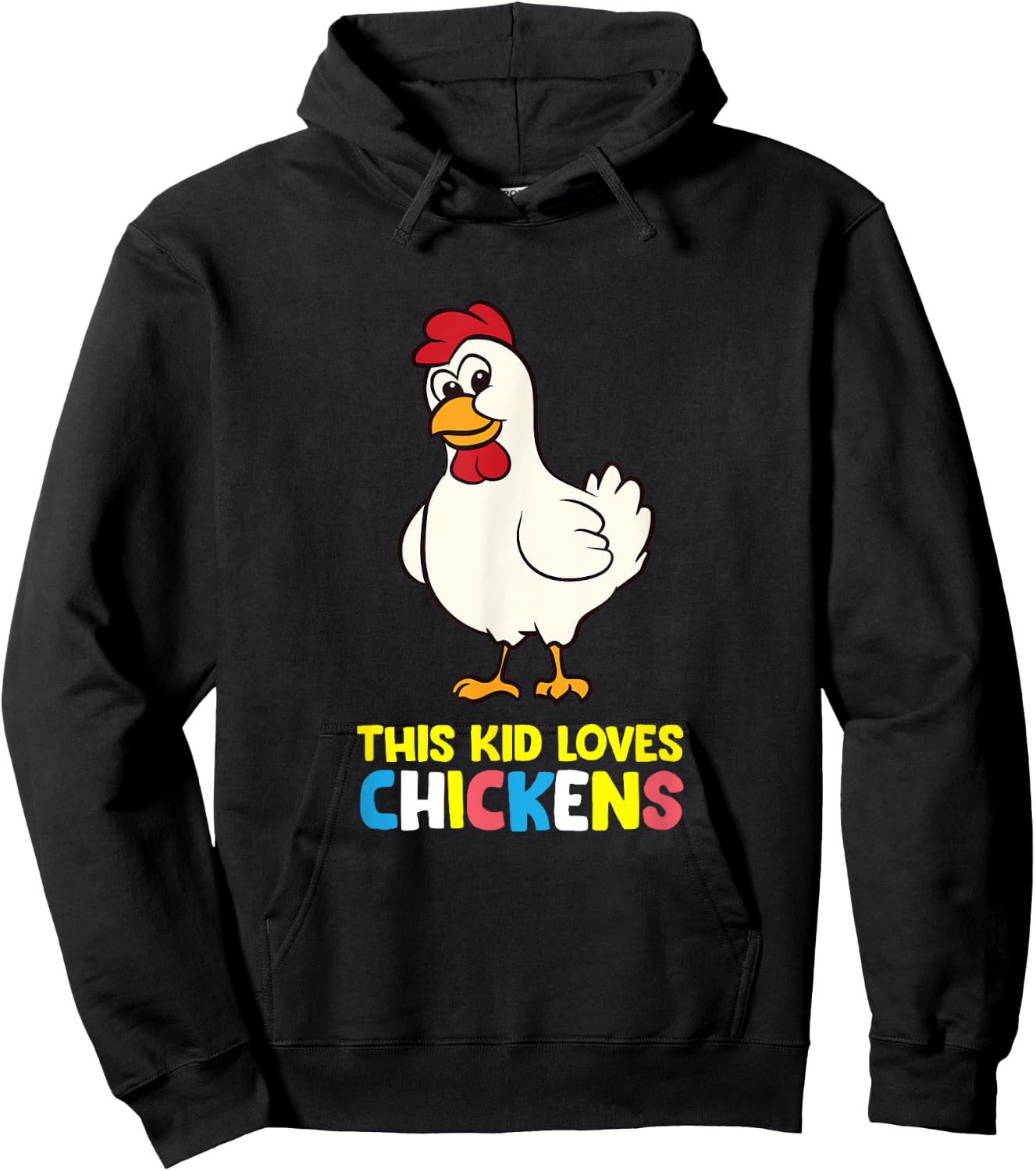 This Kid Loves Chickens Hoodie - Hoodie | Black