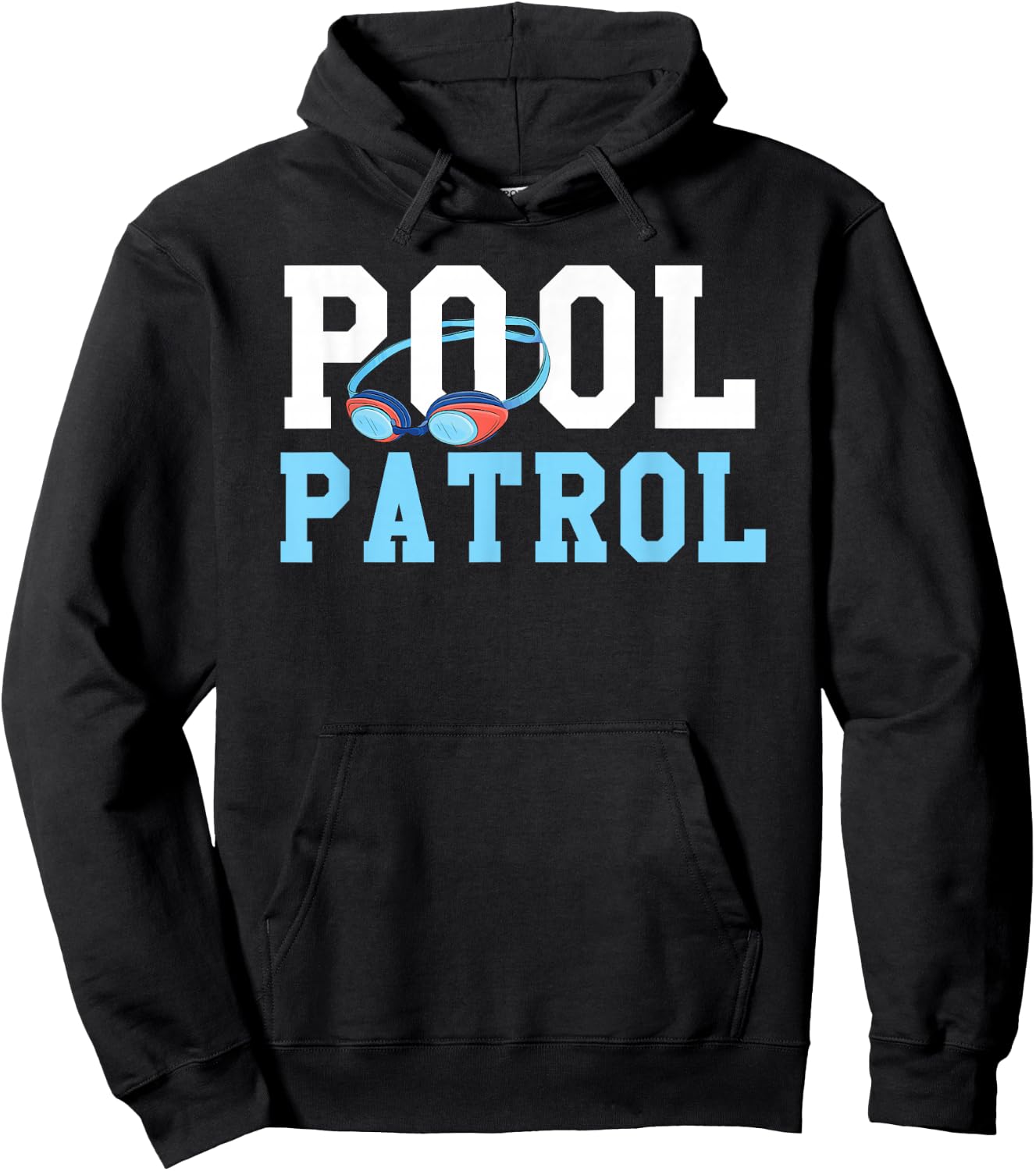 Swimming Swimmer Swim Pool Patrol Coach Dad Hoodie - Hoodie | Black