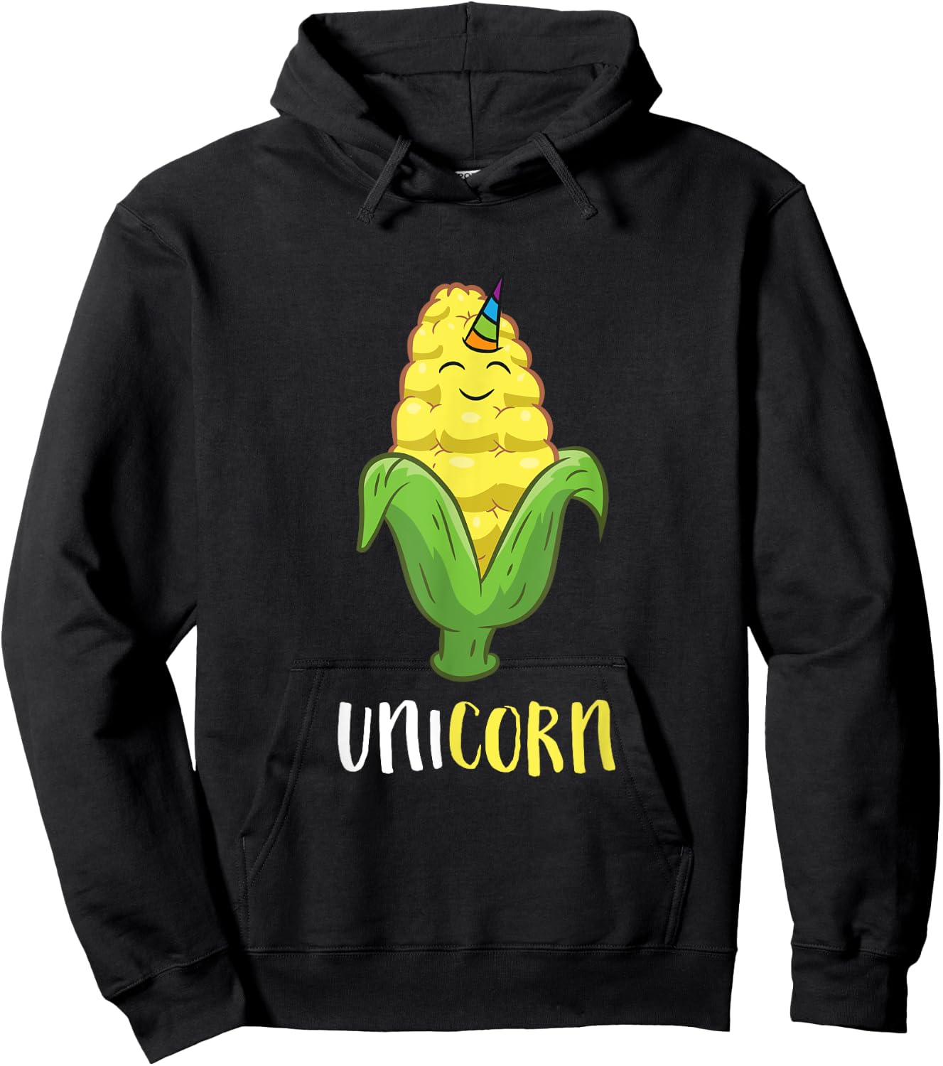 Uni Corn Unicorn Corn Lovers Corn Farmer Hoodie - Hoodie | Black