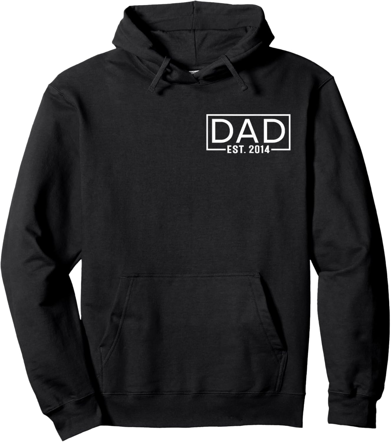 Father's Day Dad Est 2014 Logo Expect Pregnancy Announcement Hoodie - Hoodie | Black