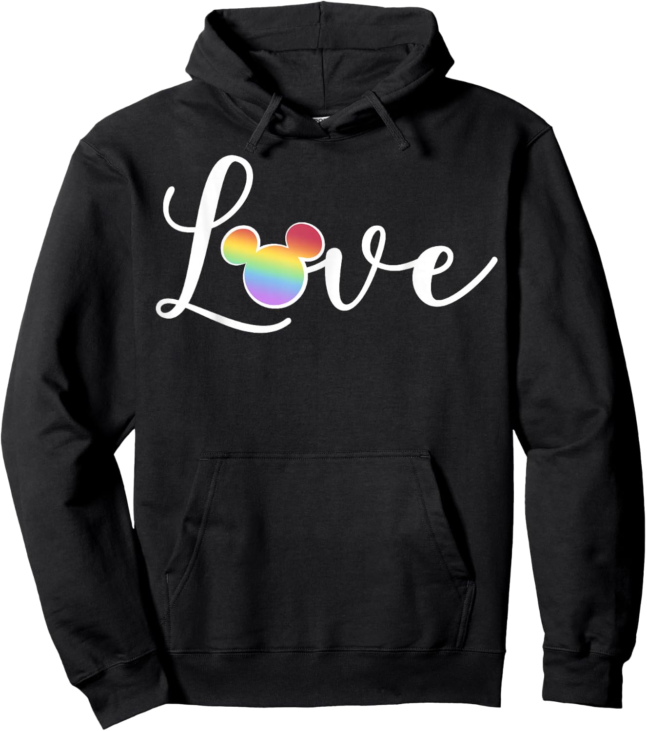 Disney Mickey And Friends Rainbow Love C2 Hoodie - Hoodie | Black