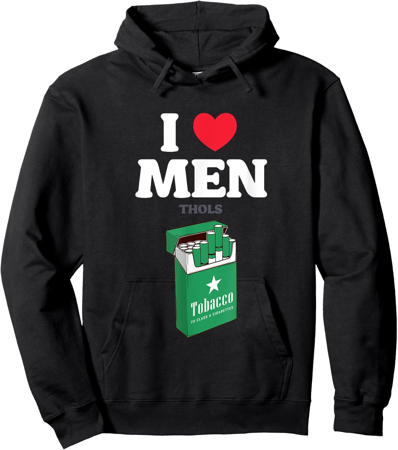 I Heart Love Menthols Smoking Cigarettes Nicotine Soothing Hoodie - Hoodie | Black