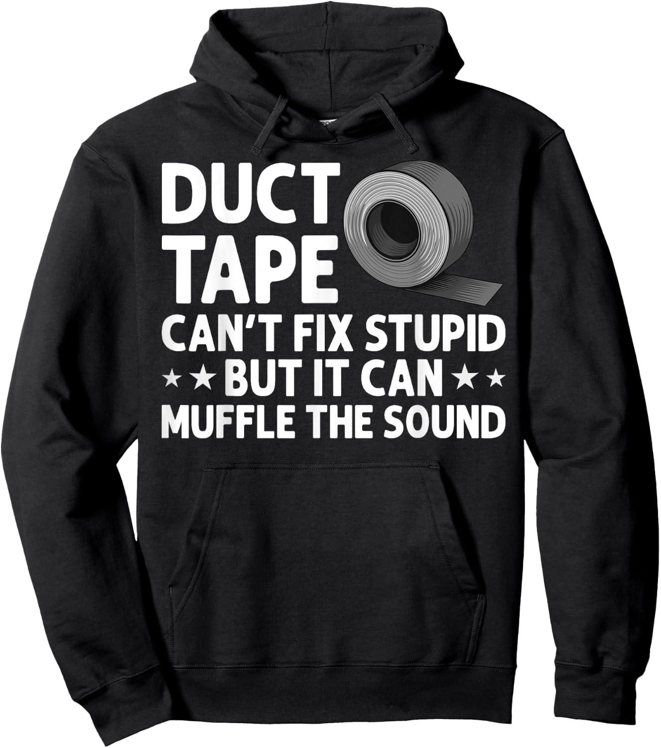 Funny Duct Tape Gift Women Duct Tape Lover Handyman Hoodie - Hoodie | Black