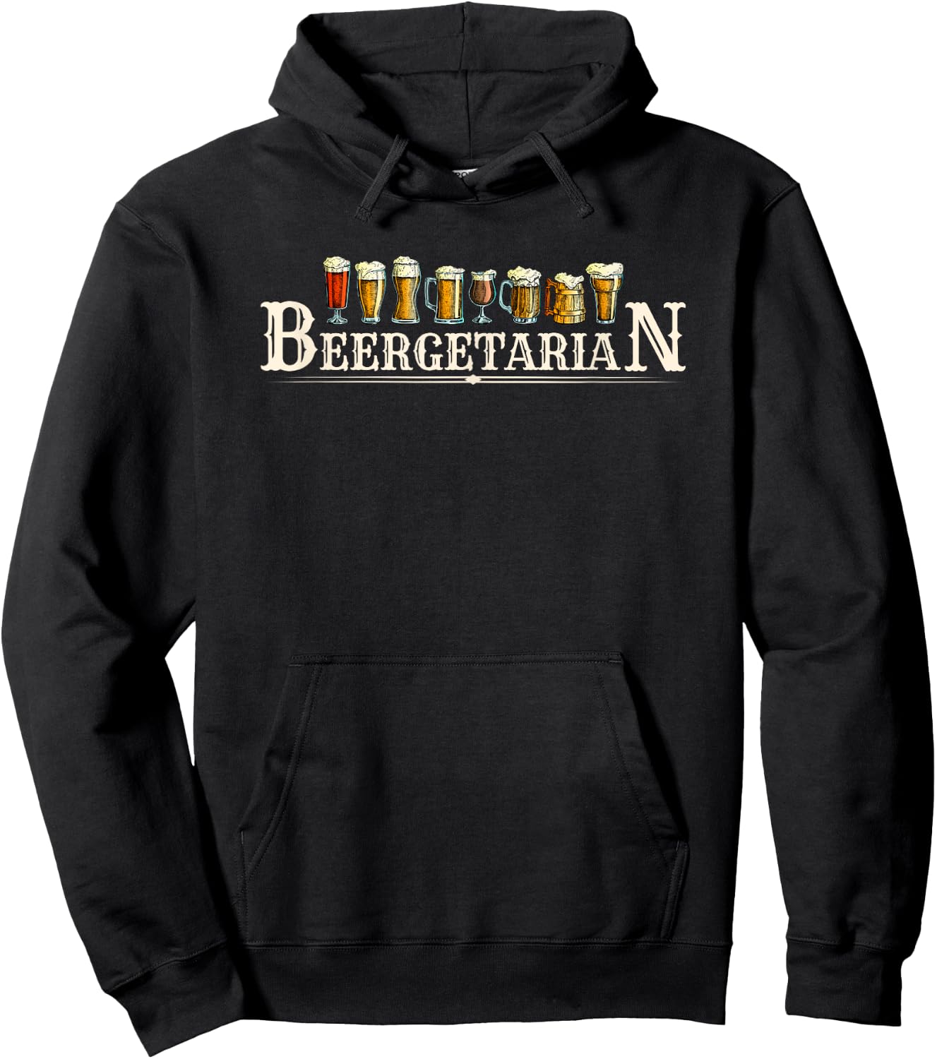 Beergetarian Funny Brewer Craft Beer Lovers Drinking Hoodie - Hoodie | Black