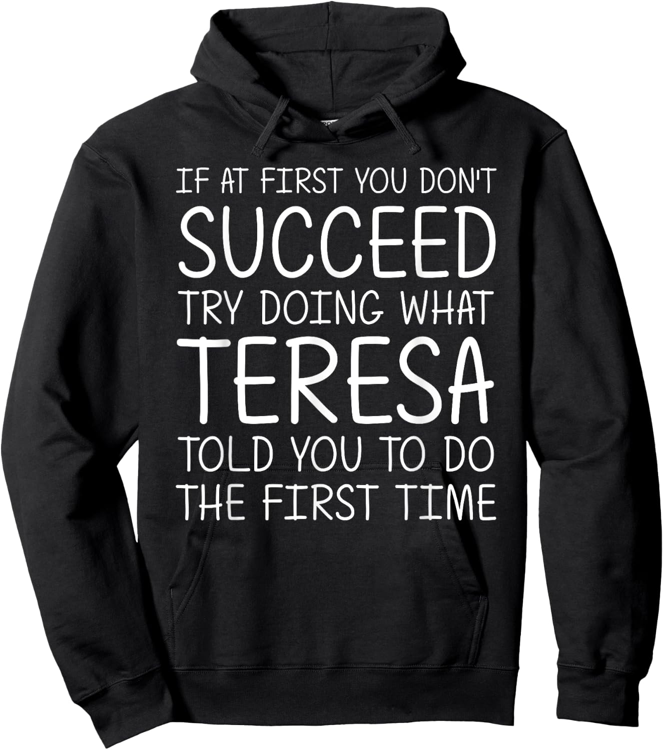 Custom Women Name Girl Mom Wife Birthday Presents Teresa Gift Name Personalized Birthday Funny Christmas Joke Hoodie - Hoodie | Black