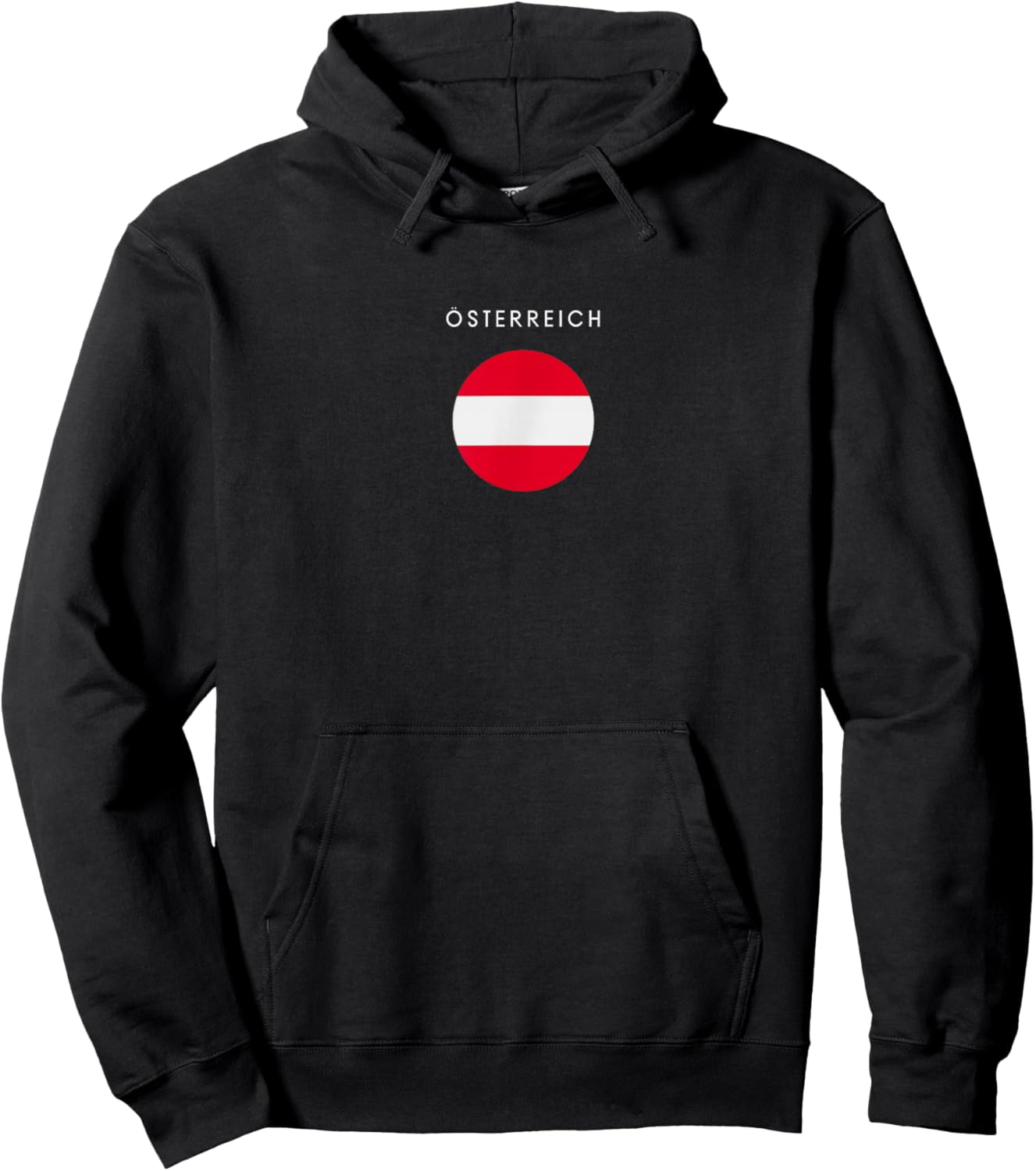 Osterreich Flag - Minimalist Souvenir World Travel Lover Hoodie - Hoodie | Black