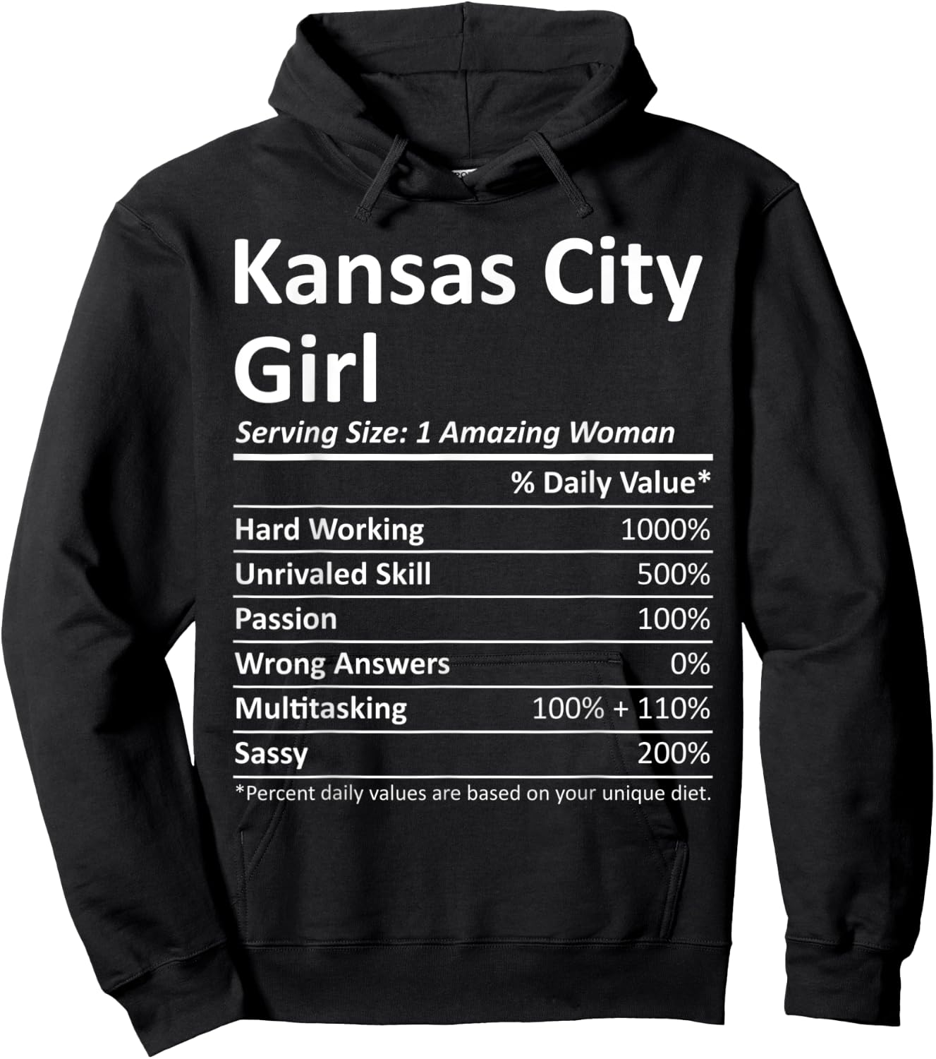 KANSAS CITY GIRL KS KANSAS Funny City Home Roots USA Gift Hoodie - Hoodie | Black