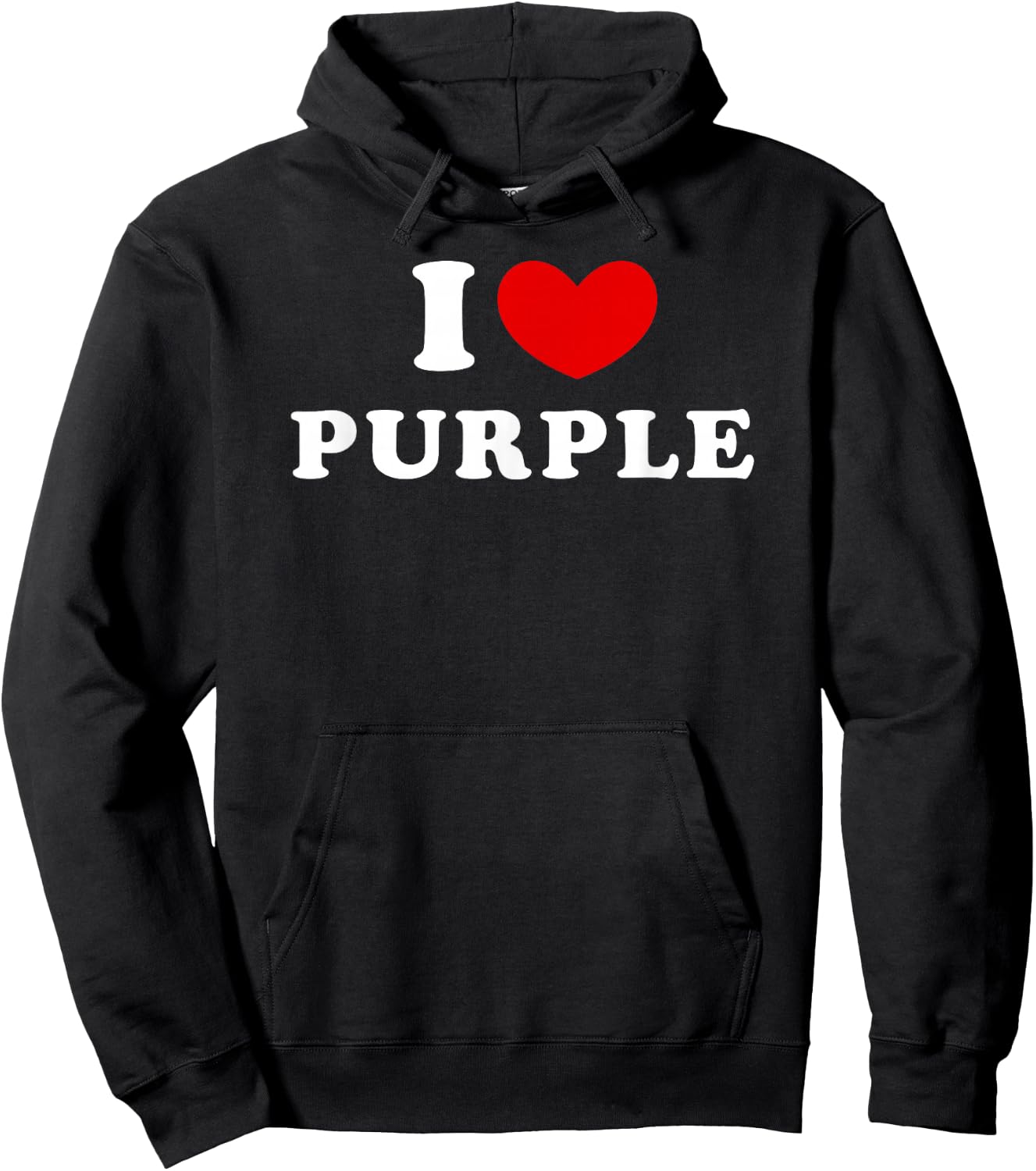 I Love Purple, I Heart Purple Hoodie - Hoodie | Black