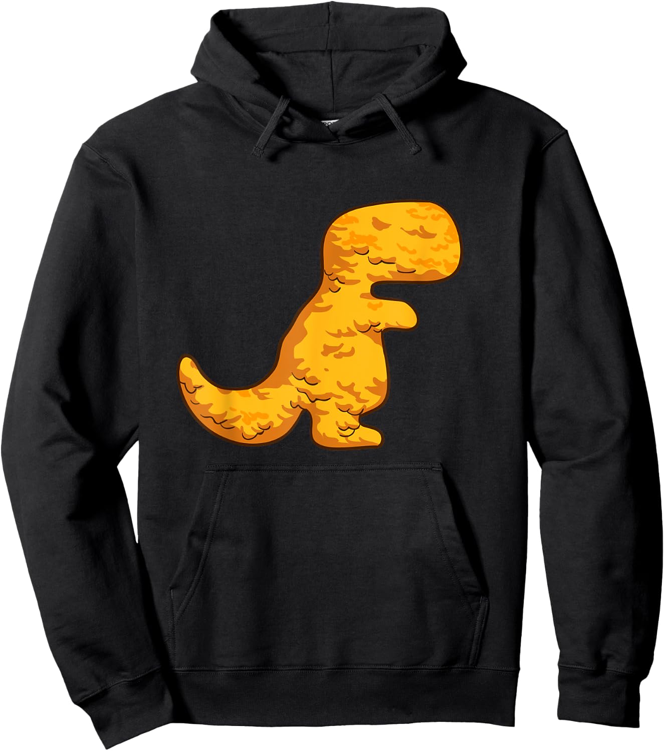Dino T-Rex Chicken Nugget Pattern Funny Dino Tyrannosaurus Hoodie - Hoodie | Black