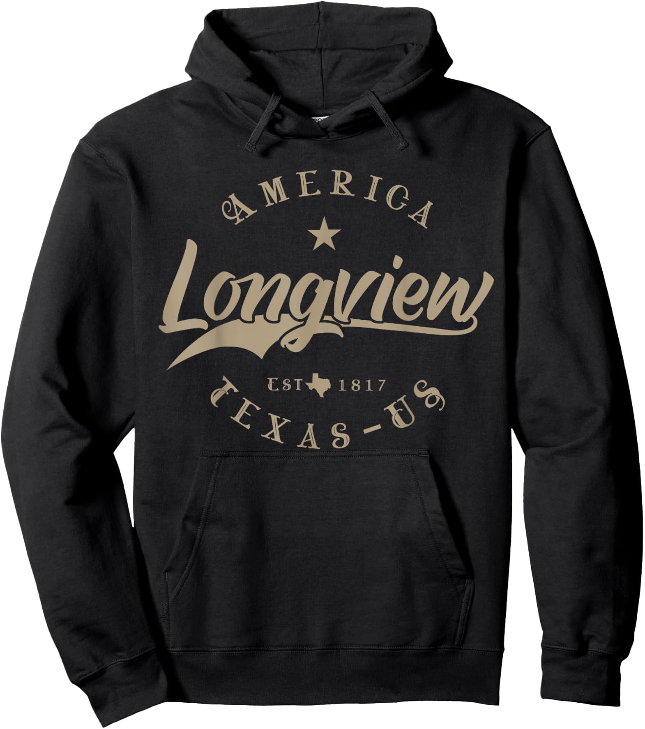 Longview TX | Texas Hoodie - Hoodie | Black