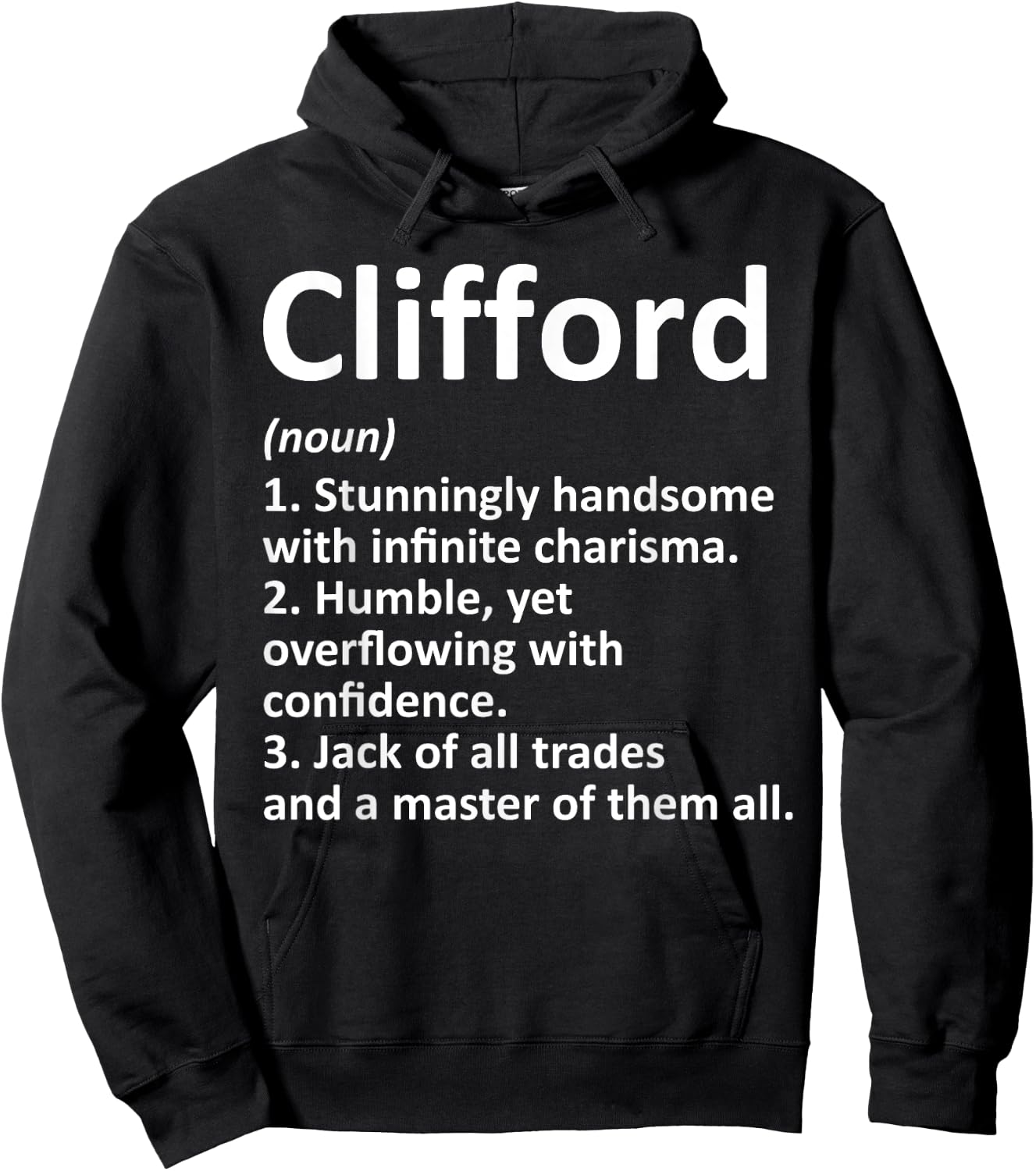 CLIFFORD Definition Personalized Name Funny Birthday Gift Hoodie - Hoodie | Black