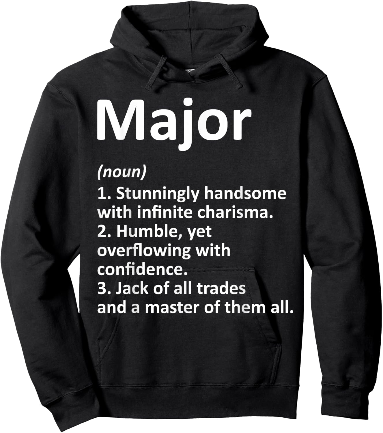 MAJOR Definition Personalized Name Funny Birthday Gift Hoodie - Hoodie | Black