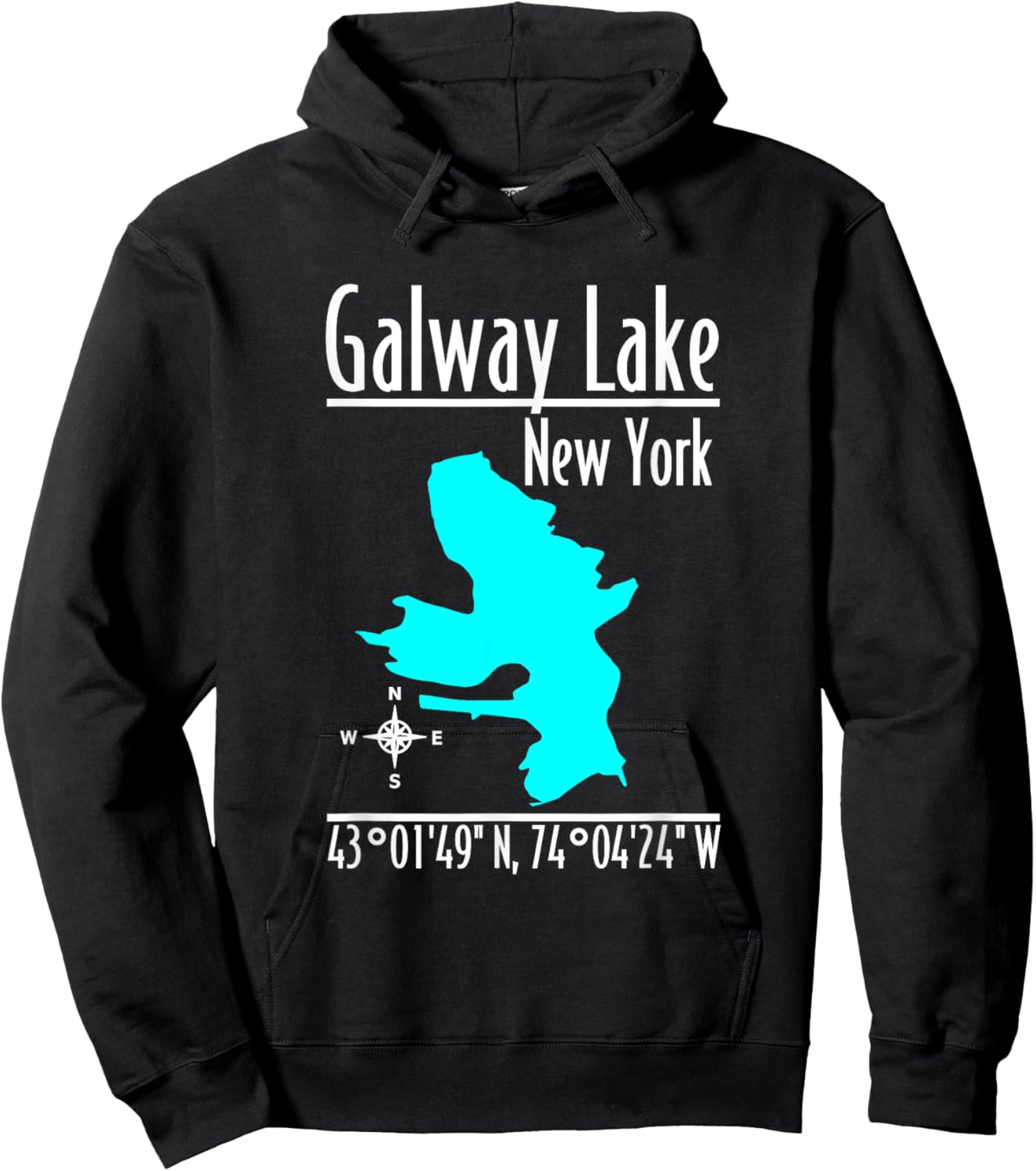 Modern Galway Lake - New York Hoodie - Hoodie | Black