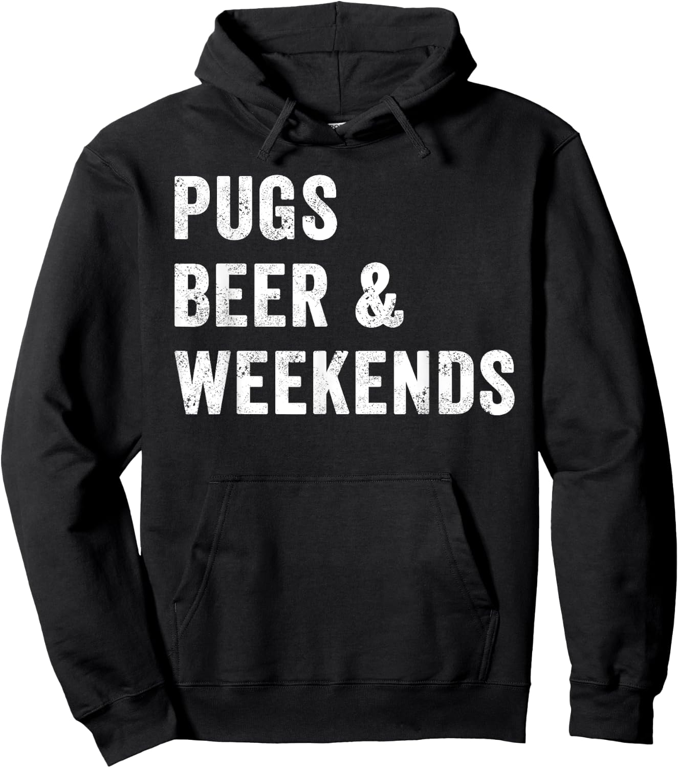 Women Pug Mom Shirt Funny Dog Mama Puppy Pugs Beer Weekends Hoodie - Hoodie | Black