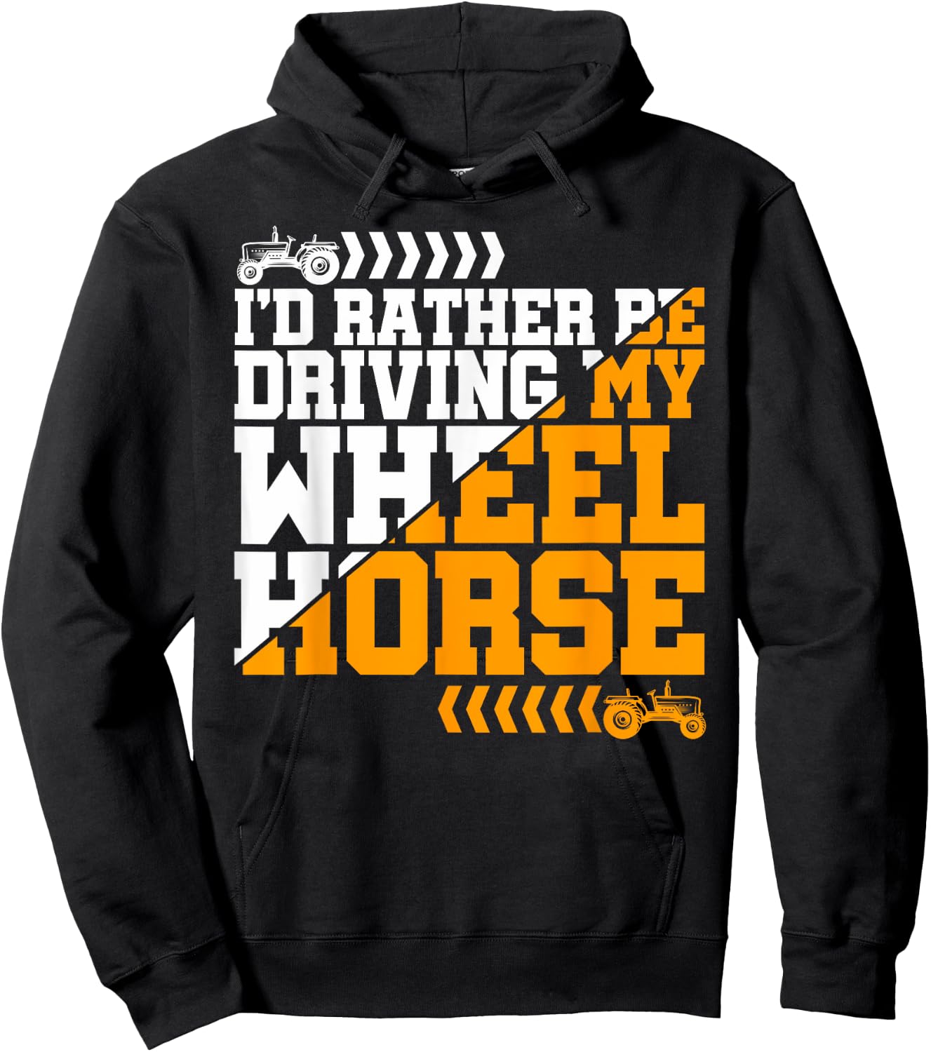 Farmer Wheel Horse Farming Tractor Hoodie - Hoodie | Black