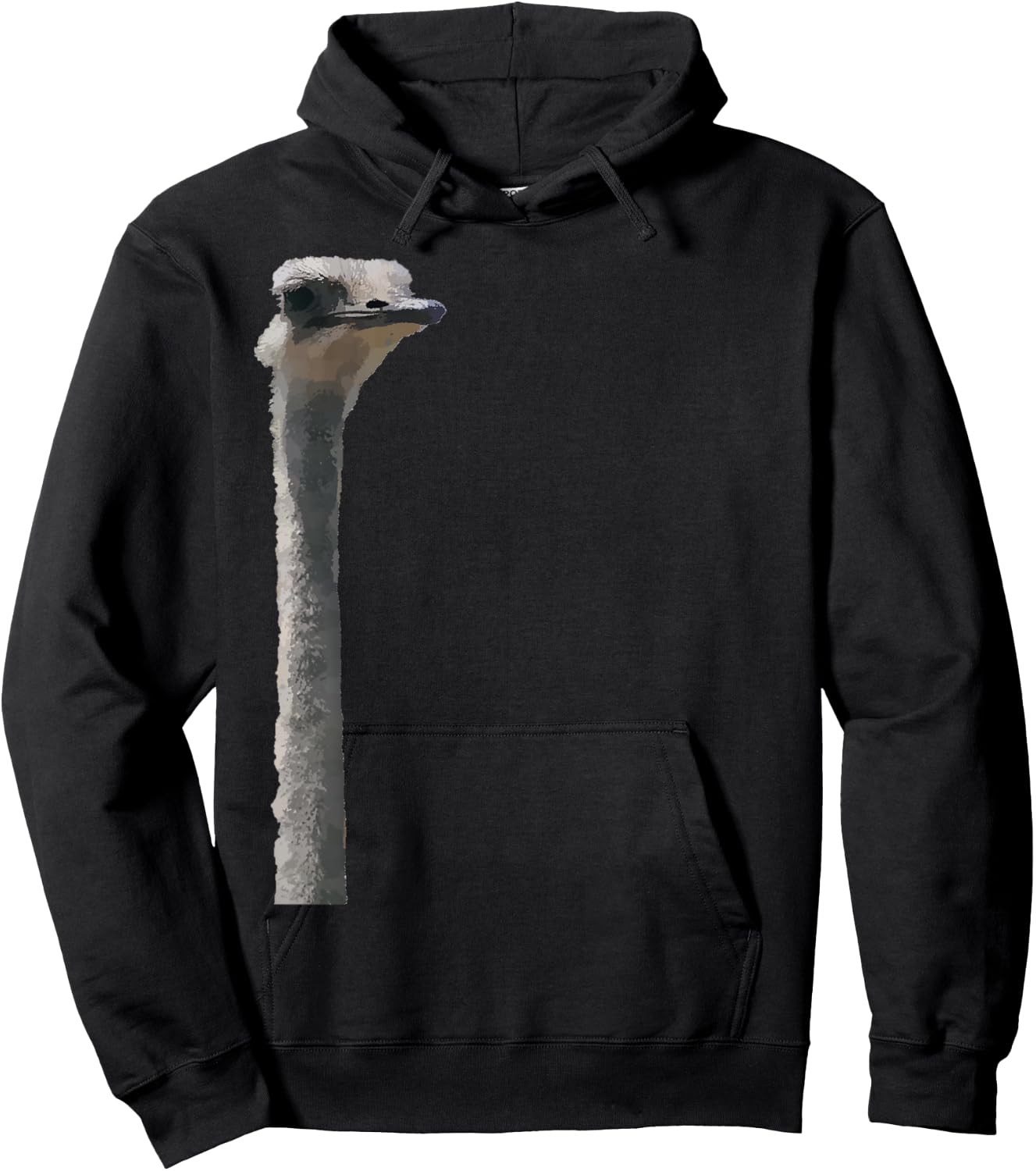 Mister Big Neck Ostrich Hoodie - Hoodie | Black
