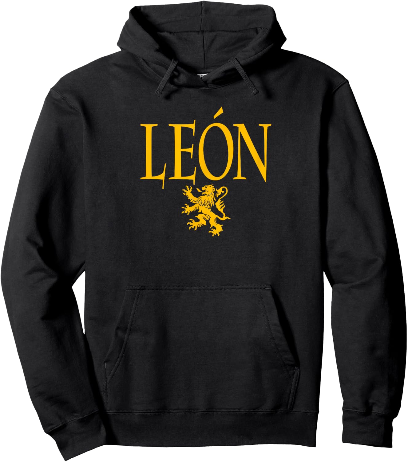 Leon Mexico Lion Amber Print Hoodie - Hoodie | Black