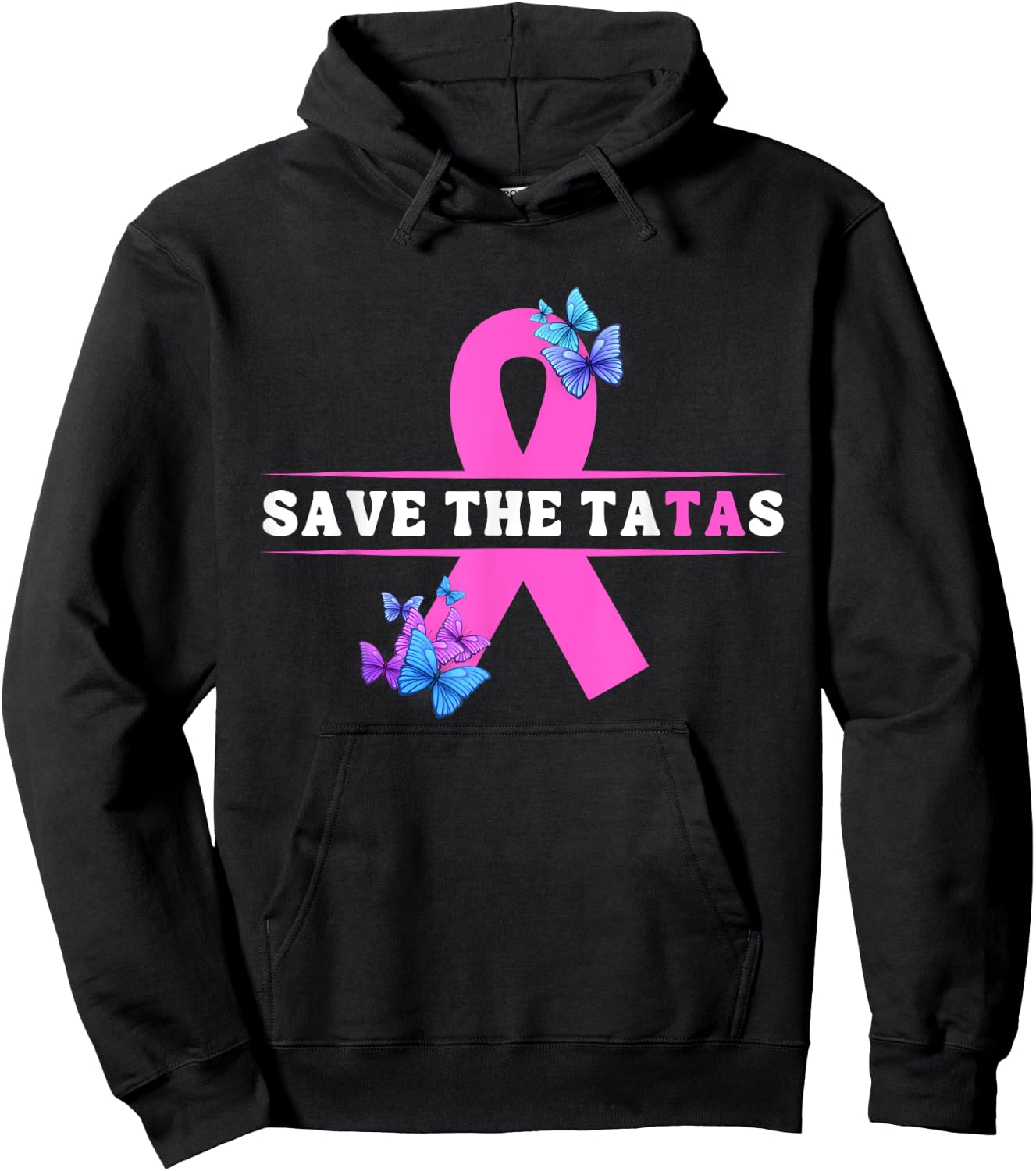 Save The Tatas Breast Cancer Awareness Ta Tas Hoodie - Hoodie | Black