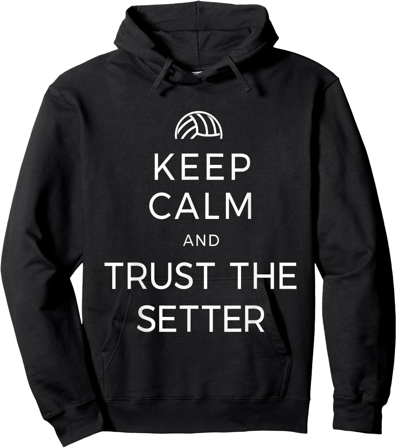 Volleyball Keep Calm And Trust The Setter Player Set Club Hoodie - Hoodie | Black