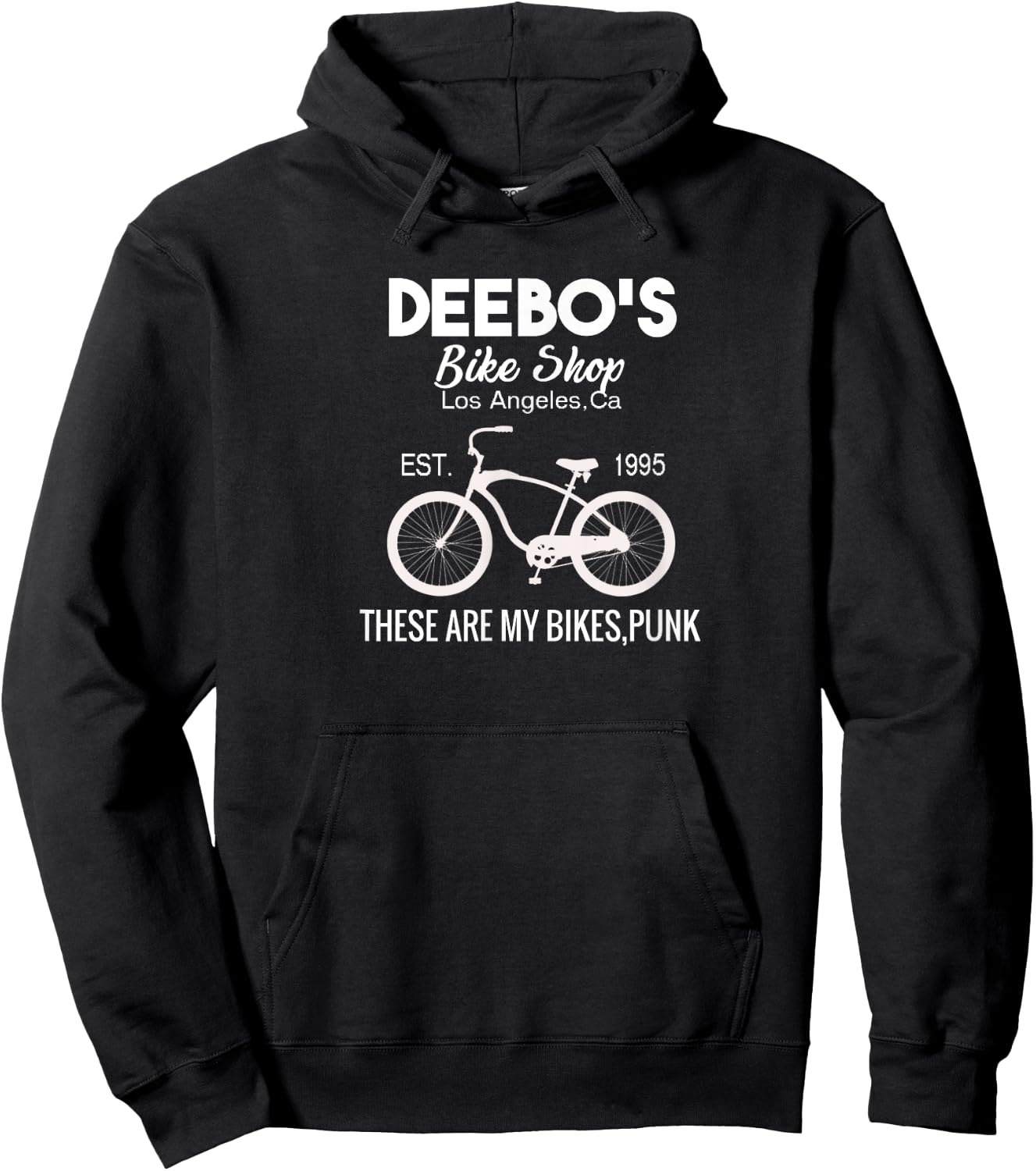 Deebo's Bike Shop For Cyclist Funny 90's Parody Design Hoodie - Hoodie | Black