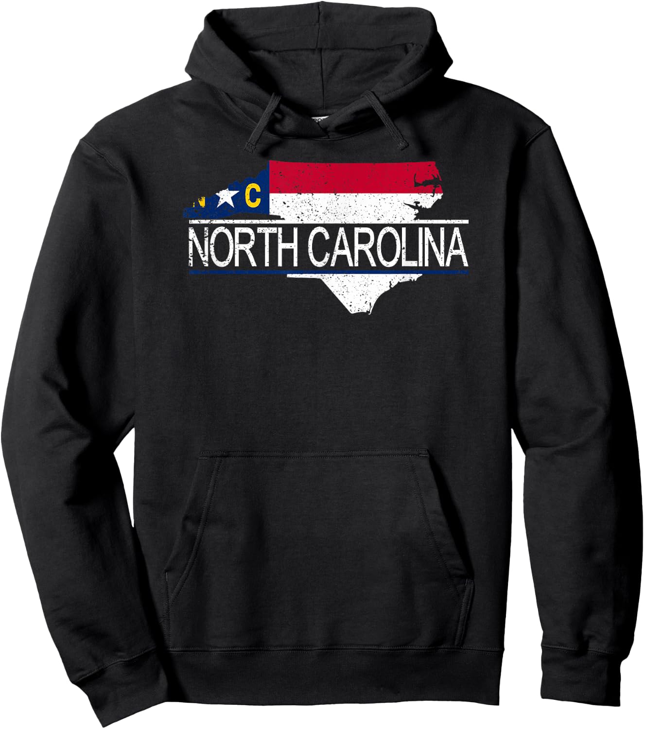 Distressed North Carolina Hoodie - Hoodie | Black