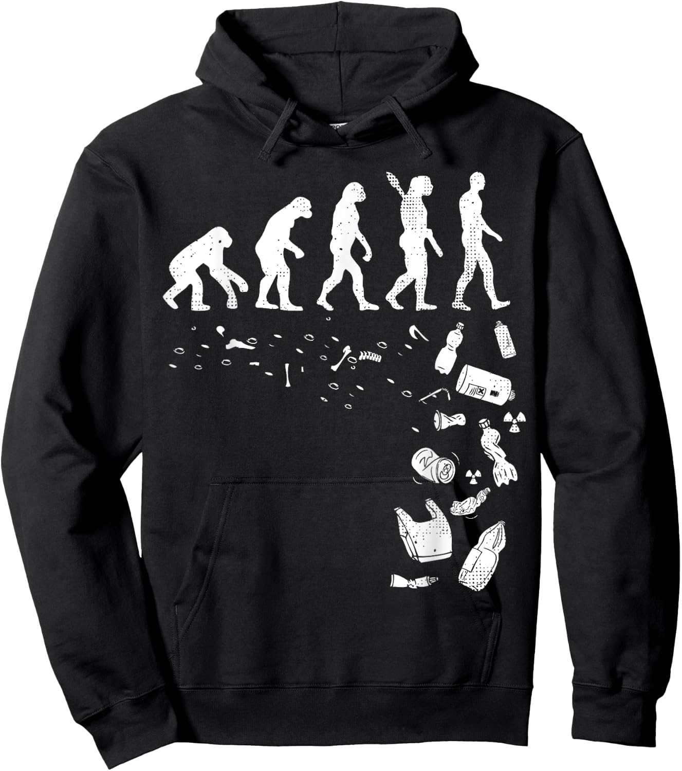 Human Evolution Pollution Cool Earth Day Lover Gift Hoodie - Hoodie | Black
