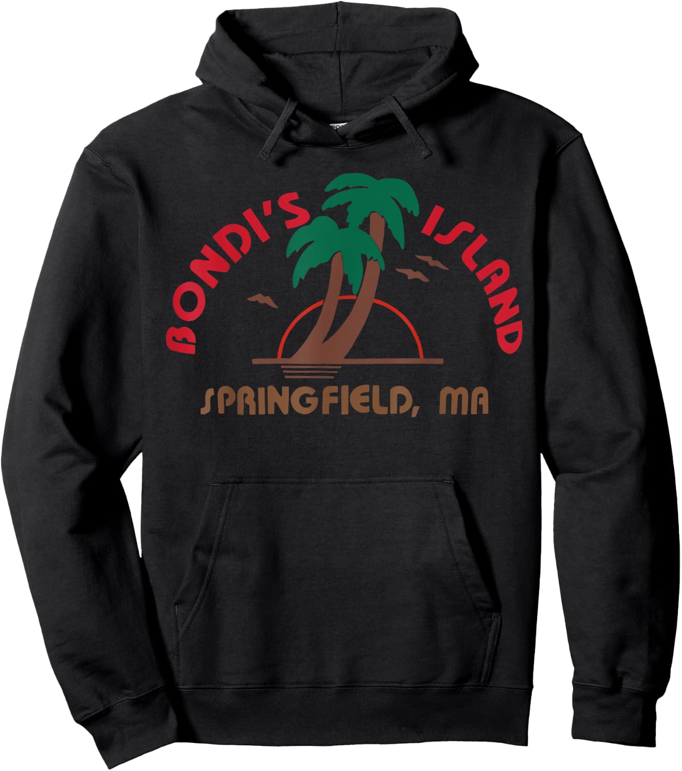 Bondi's Islands Vacation Retro Sunset Palm Trees Vacation Hoodie - Hoodie | Black