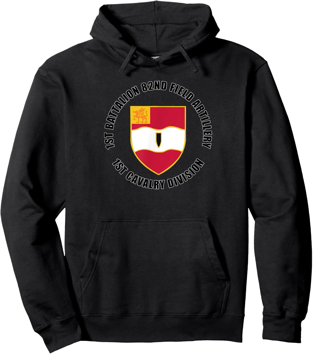 1st Battalion 82nd Field Artillery 1st Cavalry Division Gift Hoodie - Hoodie | Black