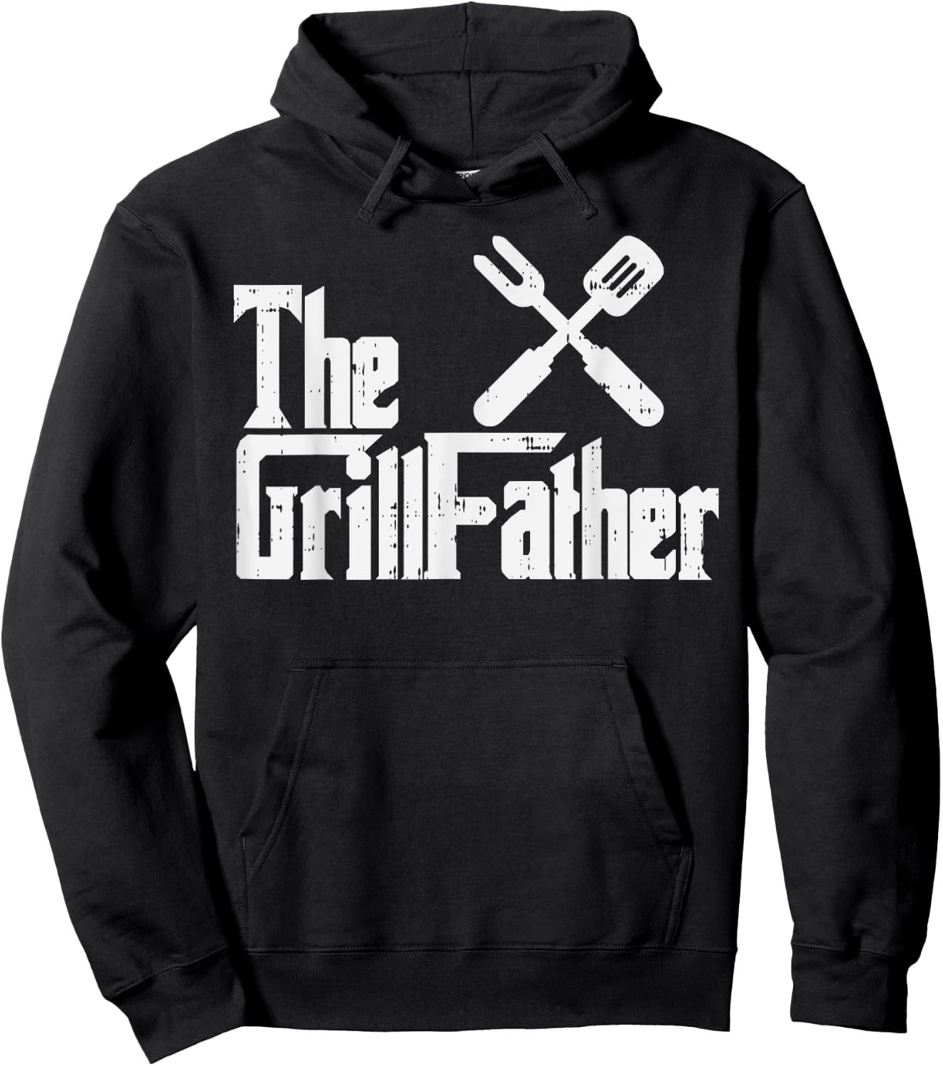 Grill Father Funny Grilling Parody Dad Papa Husband Men Gift Hoodie - Hoodie | Black