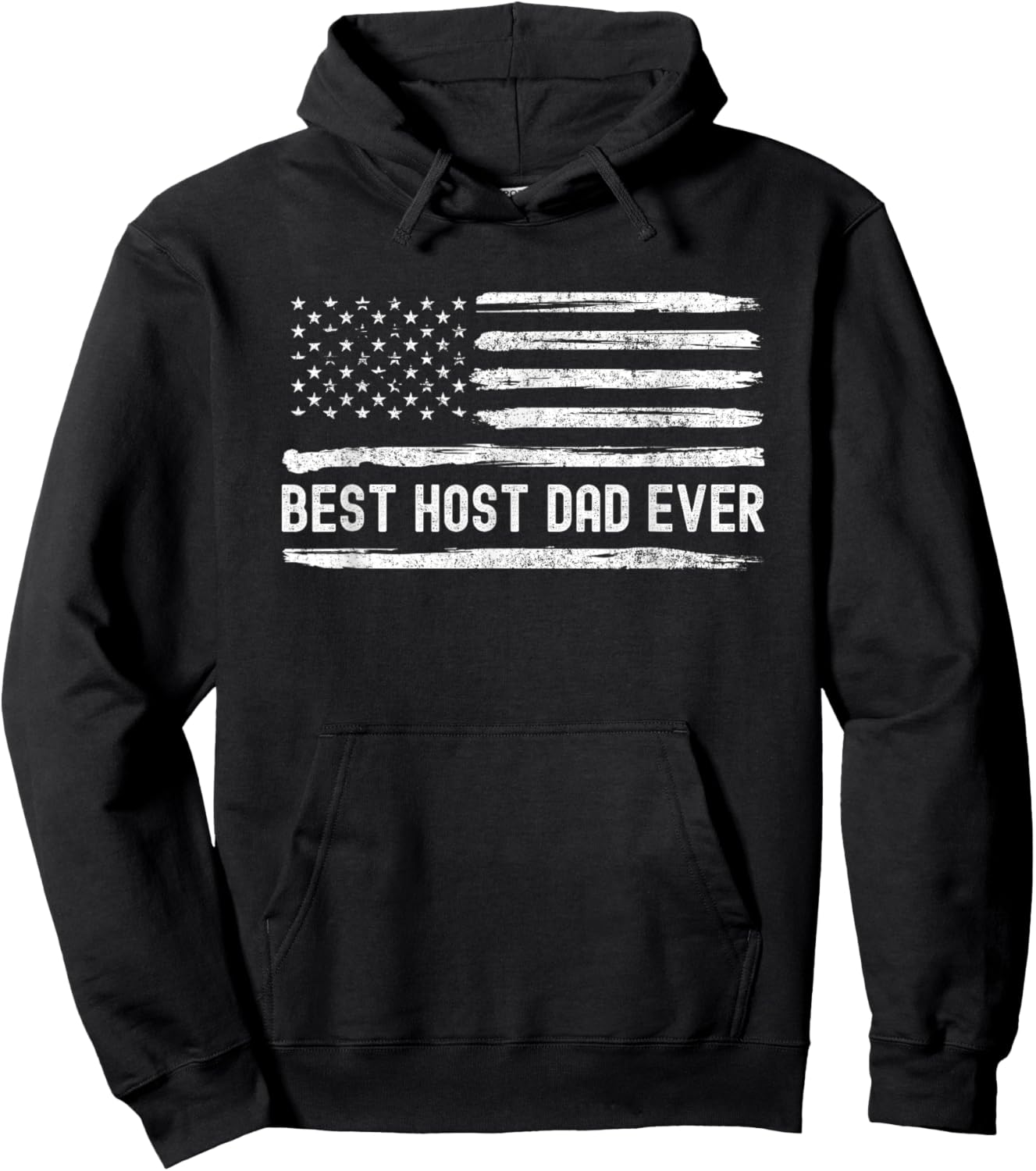 Host Dad Best Ever Flag Hoodie - Hoodie | Black