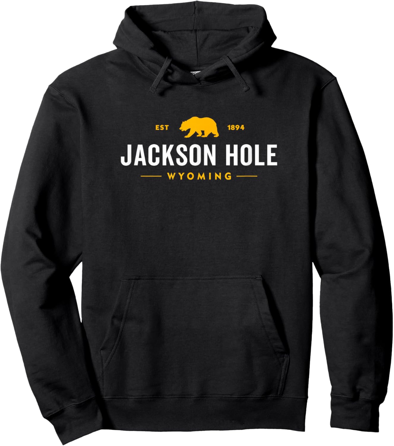 Retro Jackson Hole Wyoming Grand Teton Vintage Hoodie - Hoodie | Black