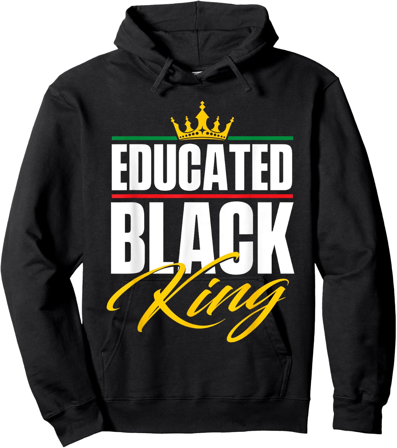 Educated Black King - MLK Day Black History African Roots Hoodie - Hoodie | Black