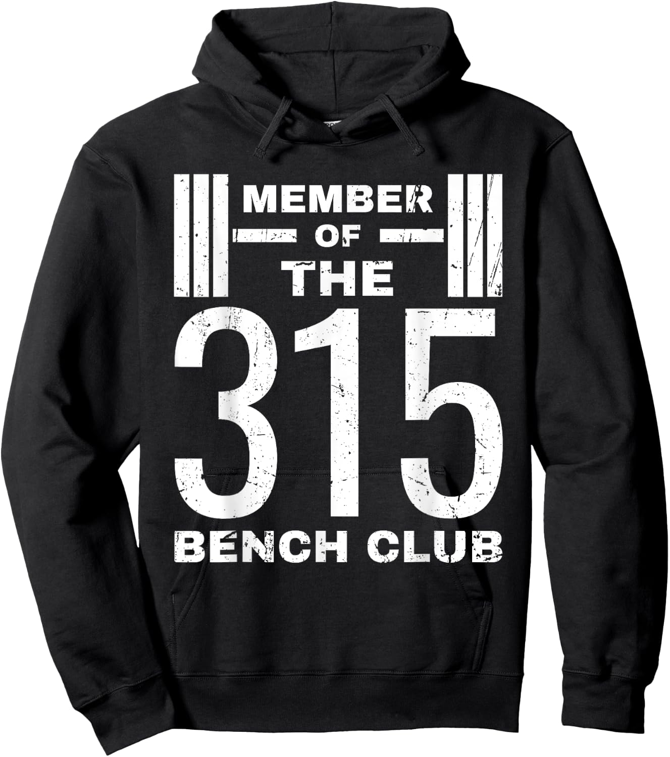 Bench 315 lb Club I Bench Press 315 Hoodie - Hoodie | Black