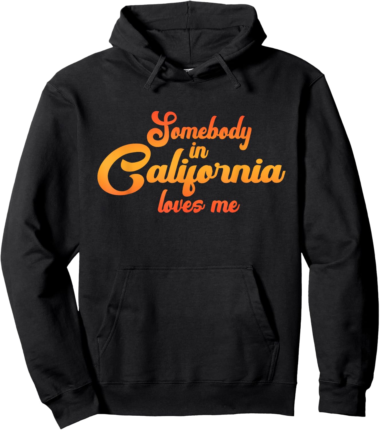 Somebody In California Loves Me Vintage 70s Hoodie - Hoodie | Black
