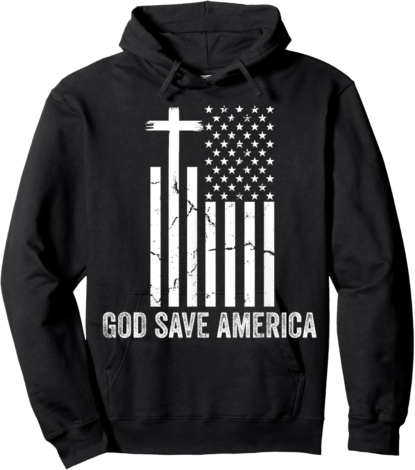 God Save America Shirt,Jesus Christ Saves USA,American Flag Hoodie - Hoodie | Black
