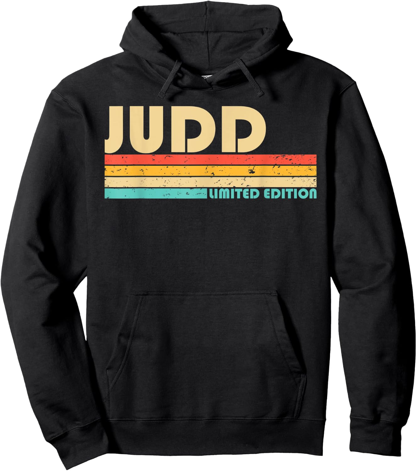 JUDD Surname Funny Retro Vintage 80s 90s Birthday Reunion Hoodie - Hoodie | Black