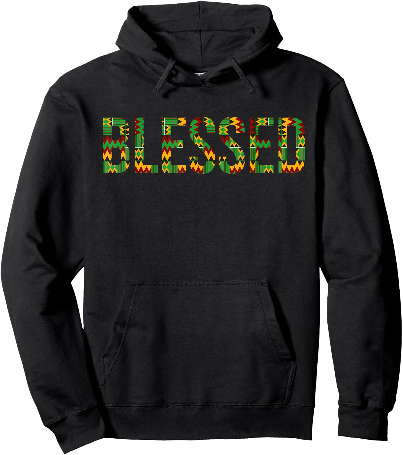 Cool Blessed Gift Her | Best Kente Women Cloth Lover Hoodie - Hoodie | Black