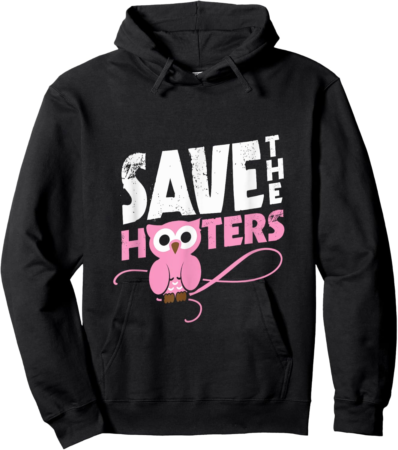 Save the hooters breast cancer Hoodie - Hoodie | Black