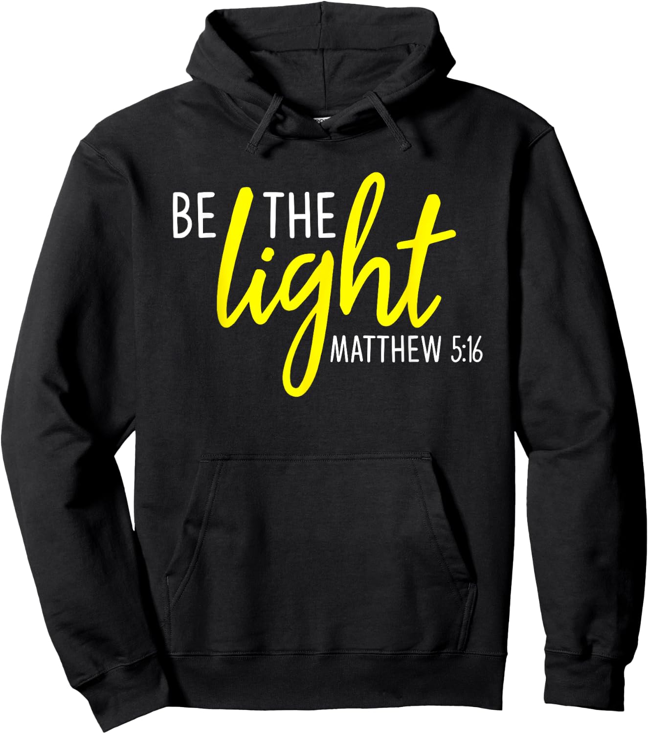 Matthew 5:16 - Be the Light Scripture Hoodie - Hoodie | Black