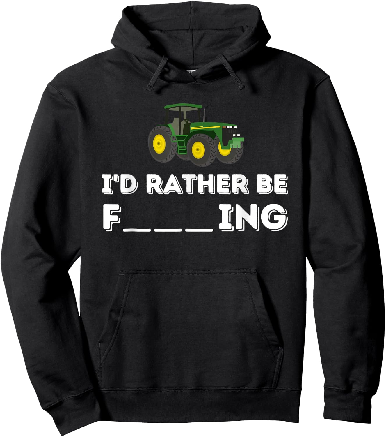 I'd Rather Be Farming - Farmer & Farming Gift Hoodie - Hoodie | Black