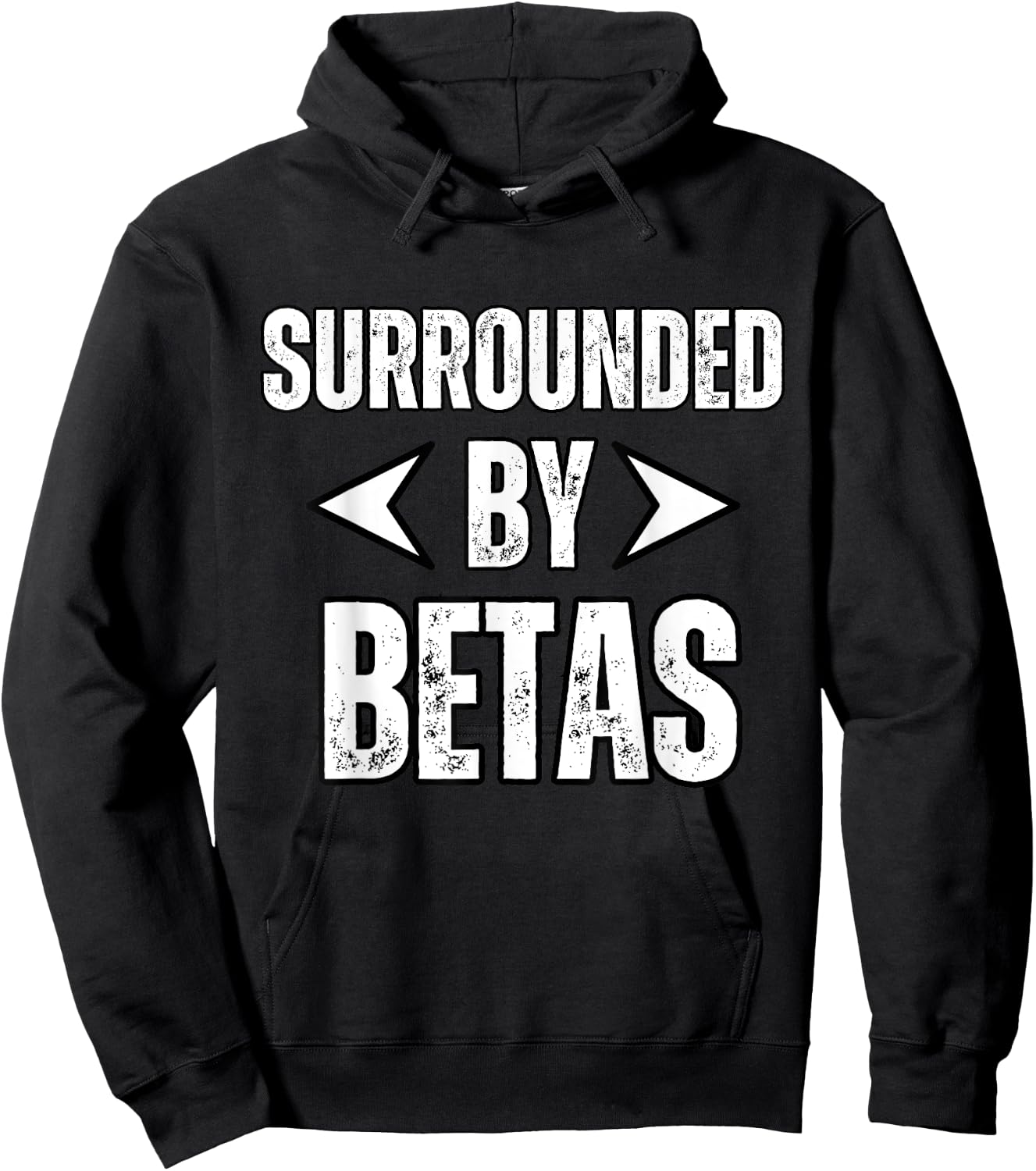 Alpha Dog Funny Surrounded By Betas Alpha Wolf Gym Workout Women Hoodie - Hoodie | Black