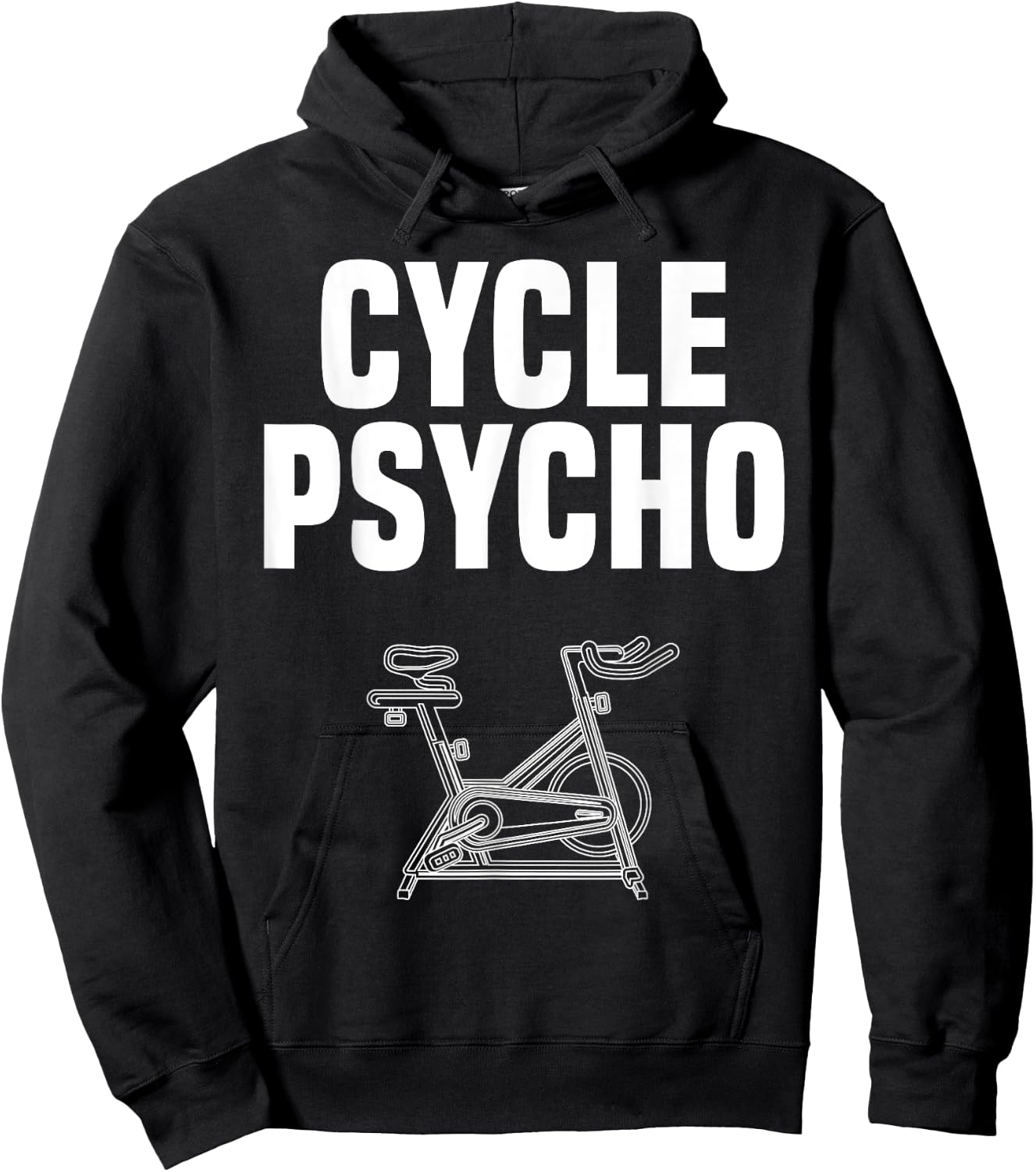 Time to Spin Apparel Cycle Psycho Spin Class Funny Spinning Cycling Gym Workout Hoodie - Hoodie | Black