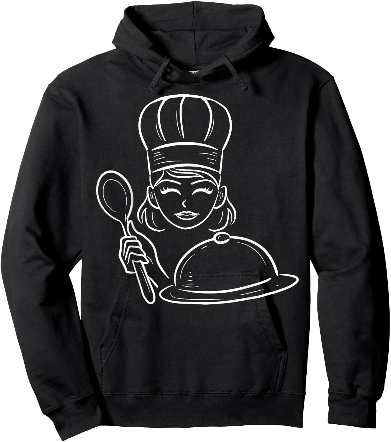 Female Chef Hat Cook Foodie Lover Gourmet Cooking Hoodie - Hoodie | Black