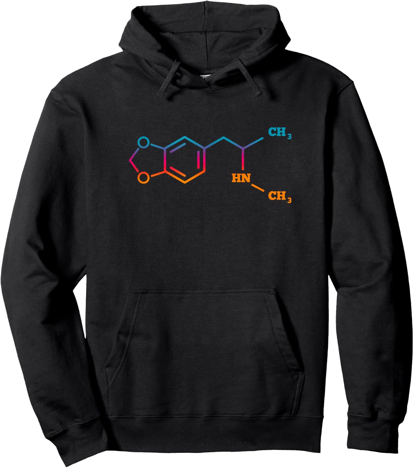 MDMA Ecstasy Techno Chemical Molecule Funny EDM Rave Party Hoodie - Hoodie | Black