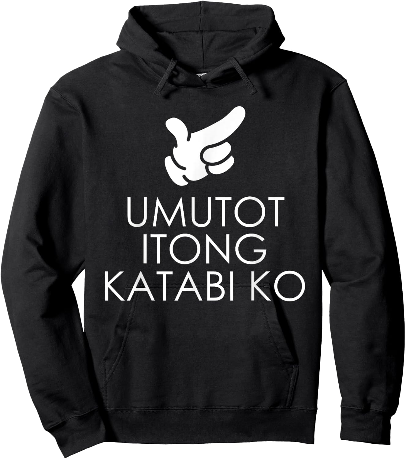 Umutot Yung Katabi Ko Funny Pinoy Words Pointing Who Fart Hoodie - Hoodie | Black