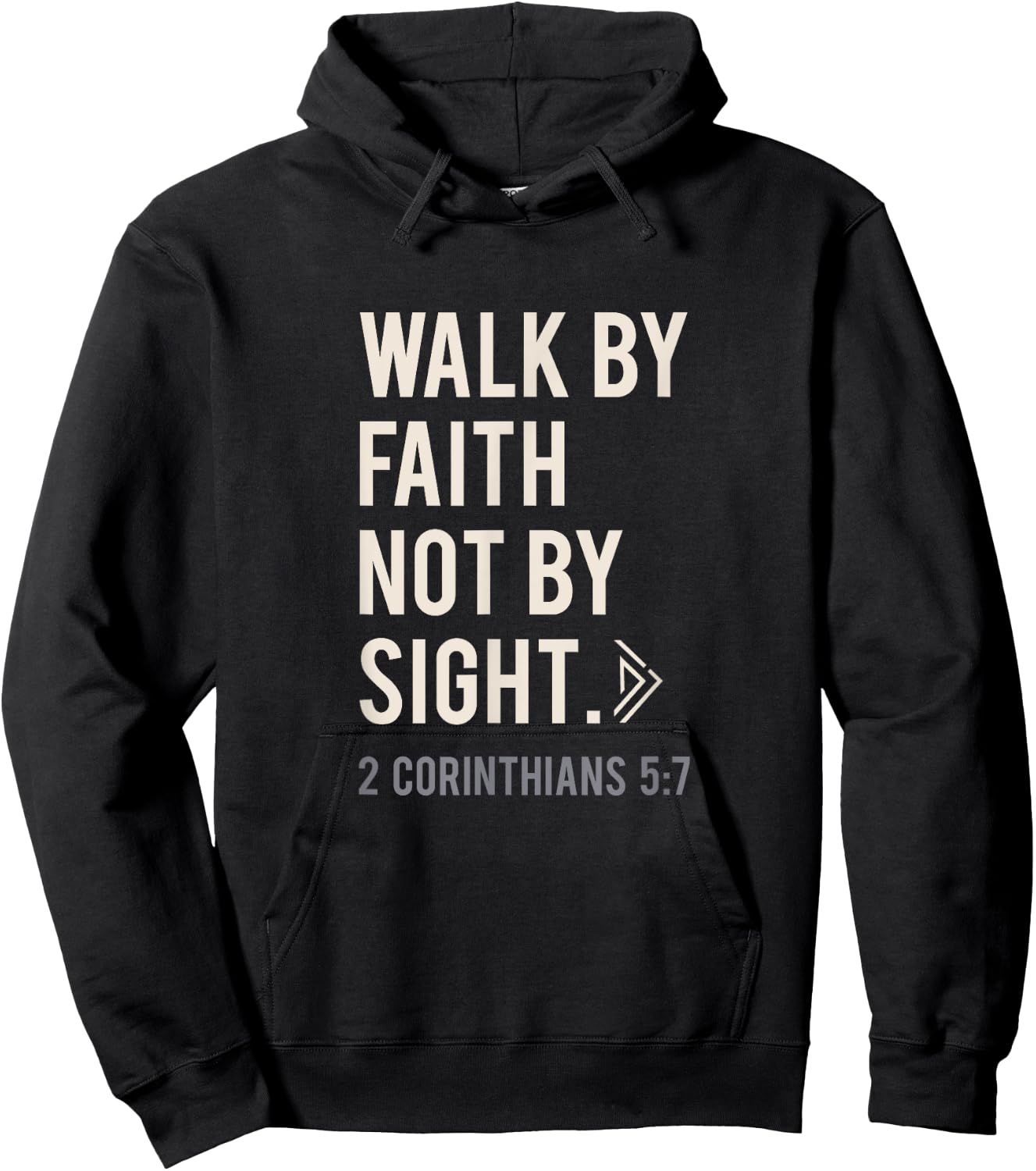 Walk By Faith Not By Sight Christian Hoodie - Hoodie | Black