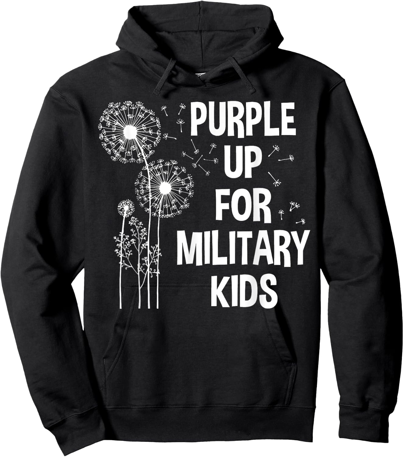 Purple Up for Military Kids - Month of the Military Child Hoodie - Hoodie | Black