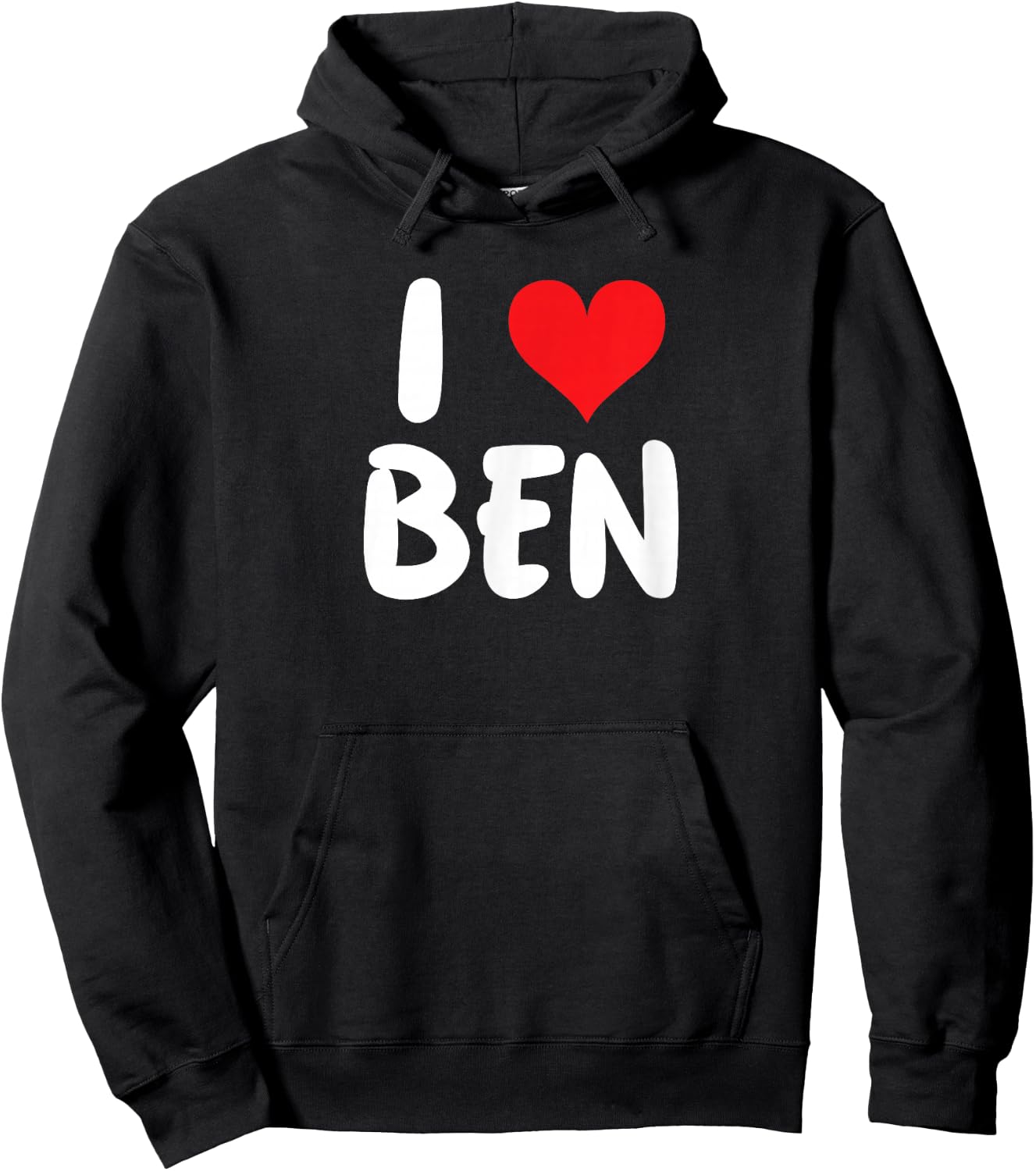 I Love Ben - Heart - Name Hoodie - Hoodie | Black