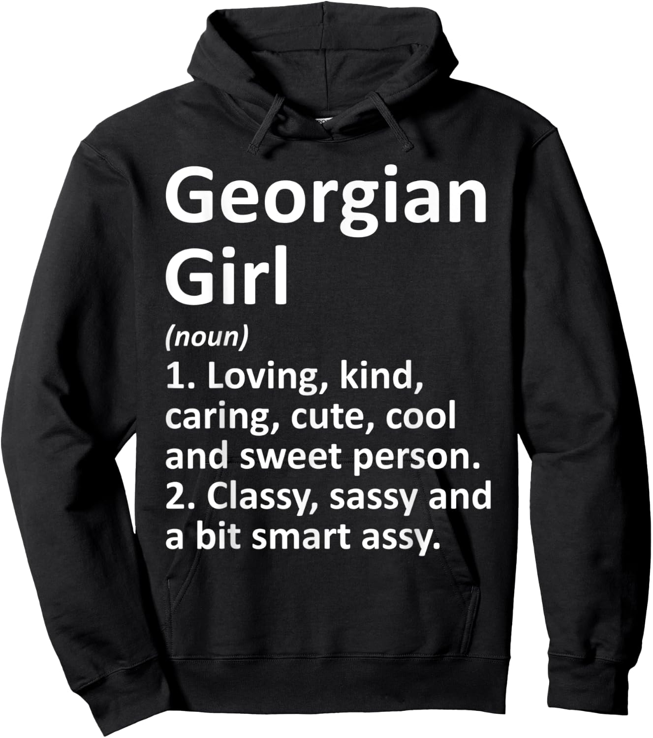 GEORGIAN GIRL GEORGIA Gift Funny Country Home Roots Descent Hoodie - Hoodie | Black